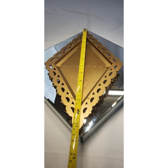 Vintage Homco Wall Vase Gold Diamond Shaped Art Plaques #7225 - Picture 6 of 7